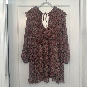 For Love & Lemons Katarina Mini Dress in “Rose”